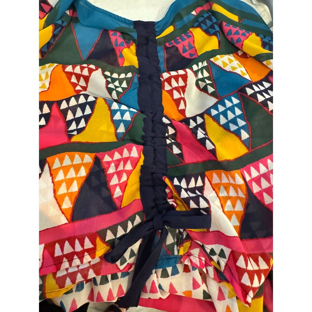 🌺 Maeve Anthropologie Vivid Print Sundress Beach Cover Up Size 10 NWOT - Picture 6 of 8